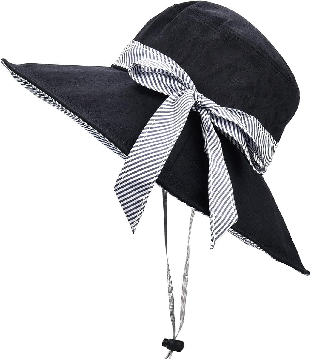 Sun Hats for Women Roll-up Wide Brim Summer Beach Hat Foldable Floppy Cotton Hat