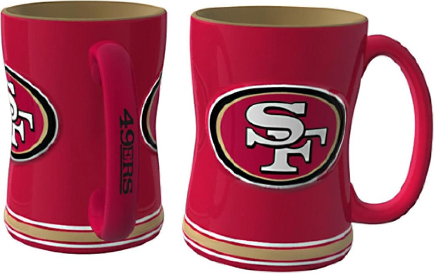 NFL Sculpted Coffee Mug, 14 Ounces, San Francisco 49ers