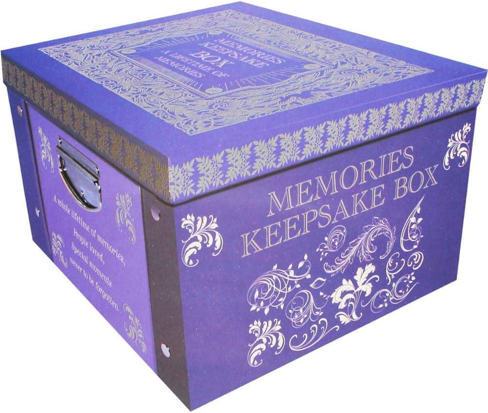 Purple Memories Keepsake Box Large Collapsible Storage Box