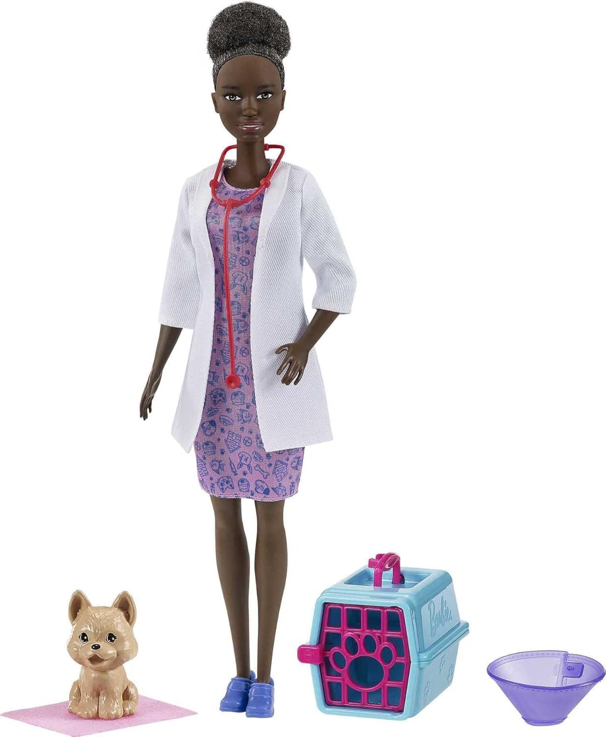Barbie Careers Doll & Playset, Pet Vet Theme with Brunette Fashion Doll, 1 Puppy Figure, Furniture & Accessories [Amazon Exclusive]