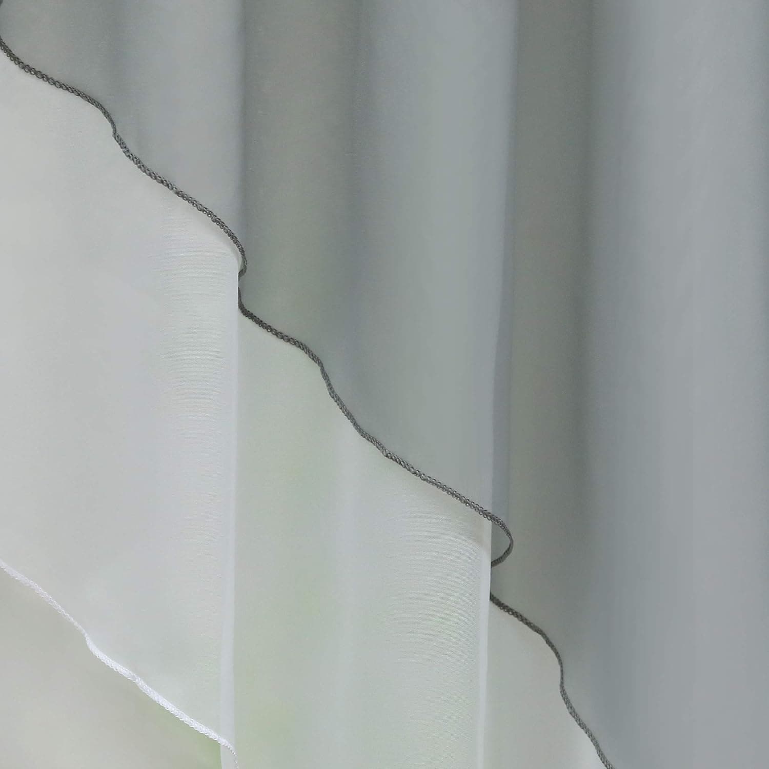 Yujiao Mao Sheer Swag Curtain Window Treatment Pole Pocket Kitchen Tier Curtains Double Layer Roman Transparent Polyester Window Valance, 2pcs(Grey,39 inch Length)