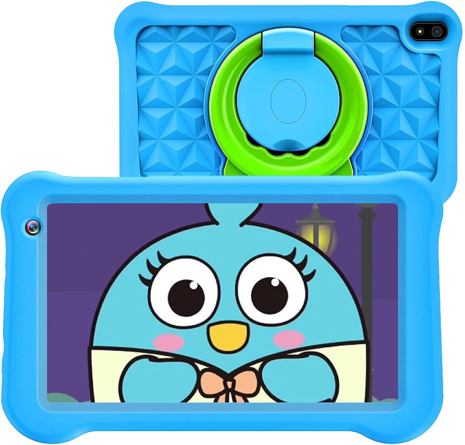 Tablet for Kids, Android 10 Kids Tablet, 7 Inch IPS Display, 2GB RAM, 32GB Storage, Dual Camera, Games, Parental Control, Kidoz Pre-Installed, GPS Children Tablet with Kids-Proof Case, Blue