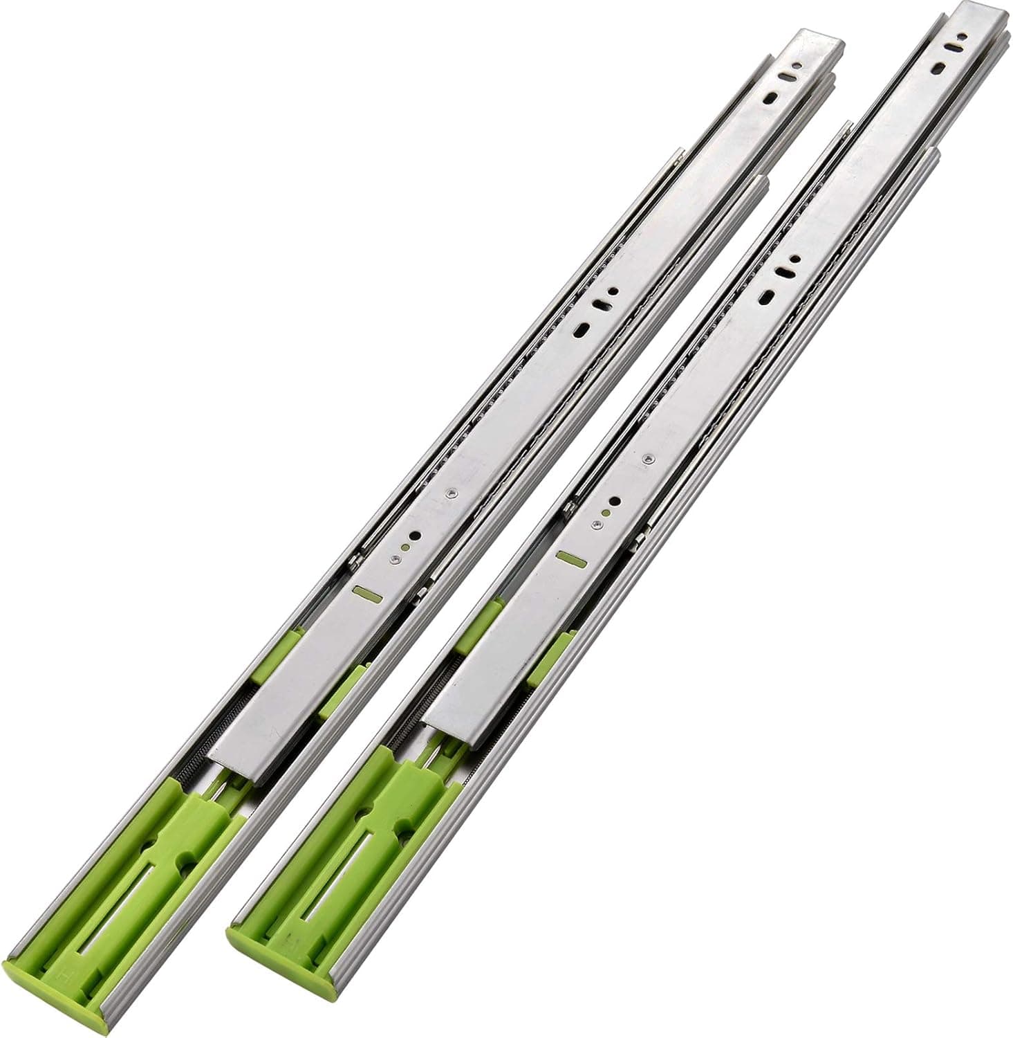 VALISY 2 Pair of 20 Inch 3-Section Full Extension Ball-Bearing Slow Soft Close Drawer Slides, Self Closing Cabinet Metal Drawer Rails Track Available in 10", 12", 14", 16", 18" and 20"