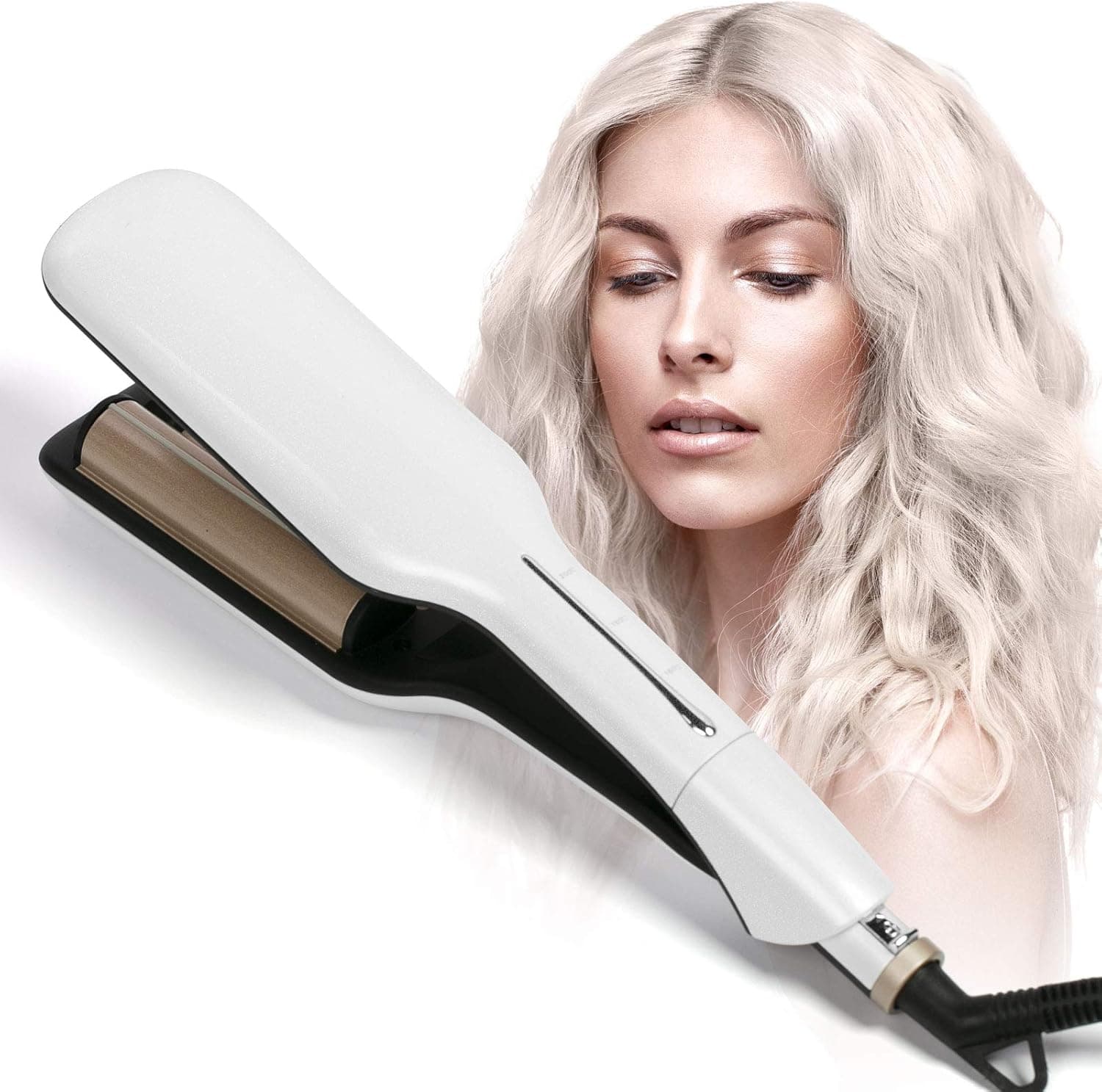 ENCHEN Hair Curler 3-Gear Adjustable Temperature, Ceramic Glaze Coating Anti-scalding Curling Iron, with Safety Lock and 60 Minutes Auto-Off Crimper Hair Iron