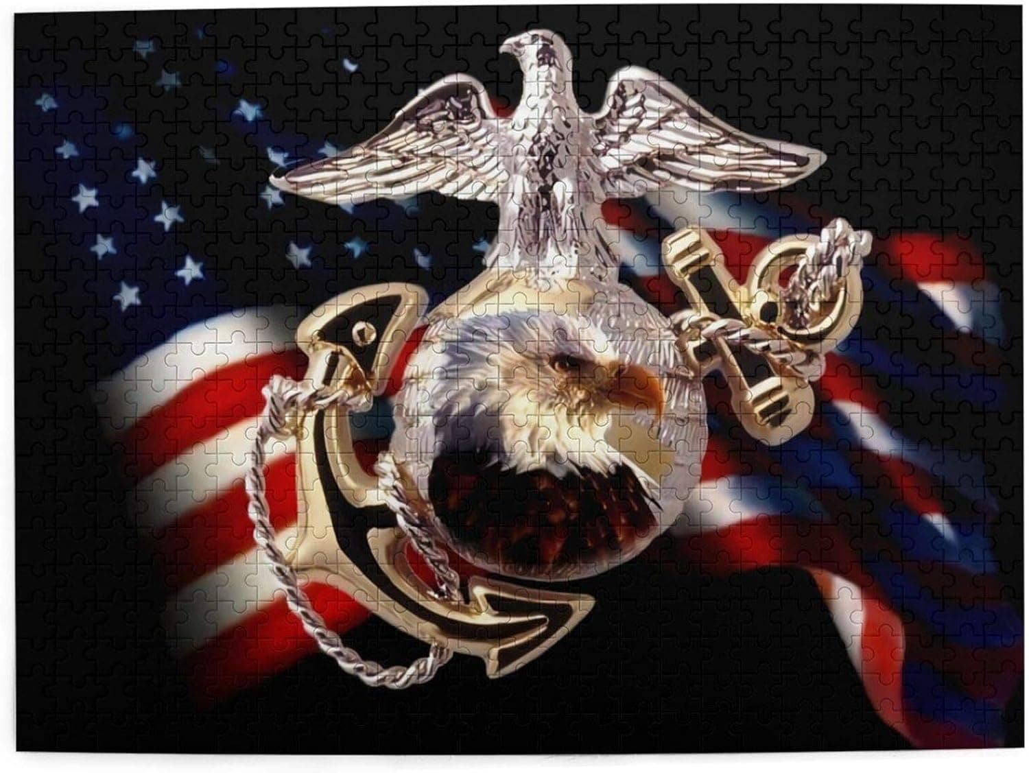 Dawiine Marine Corps 500 Pieces Jigsaw Puzzle for Adult Boy Girl Puzzle Game Artwork 20.5 X15.1 in