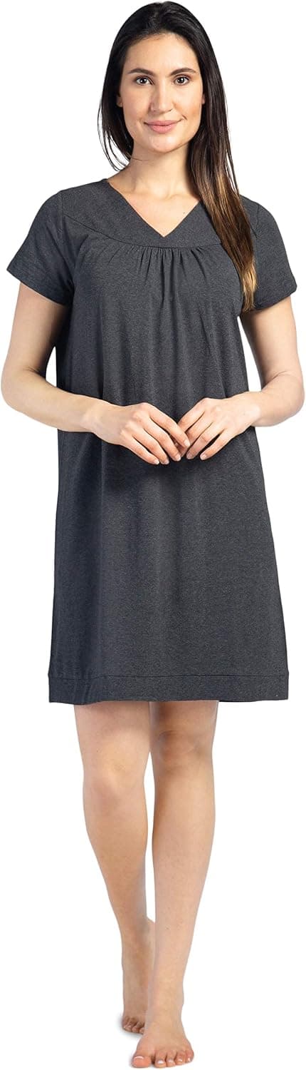 Fishers Finery Women's Ecofabric Short Sleeve Nightgown; Relaxed Fit