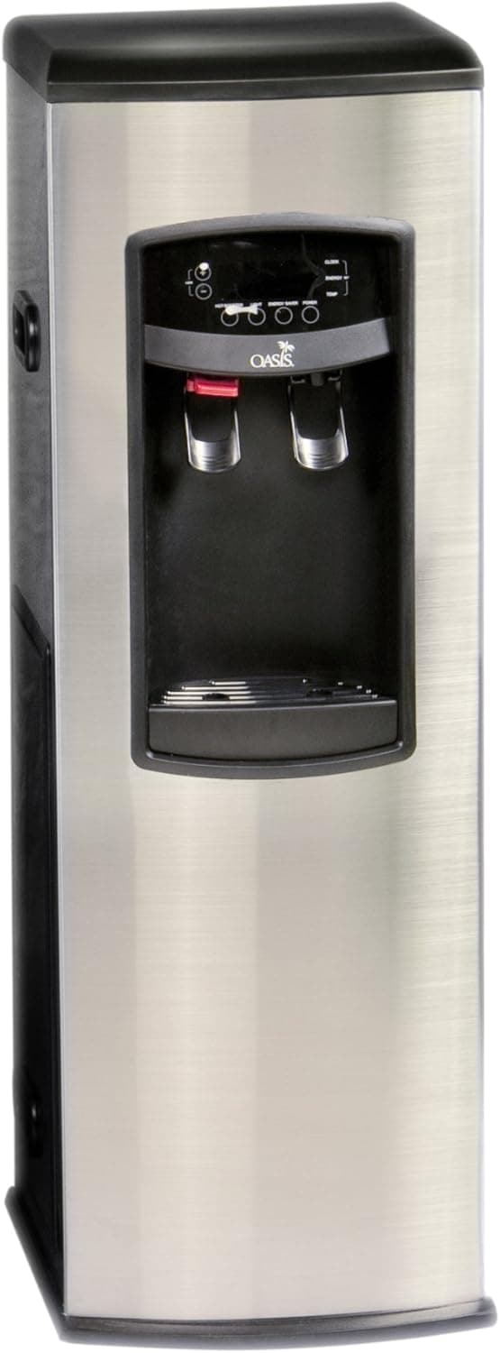 Oasis POUSE1SHS Odyssey Hot 'N Cold Bottleless Water Cooler, Black and Stainless Steel