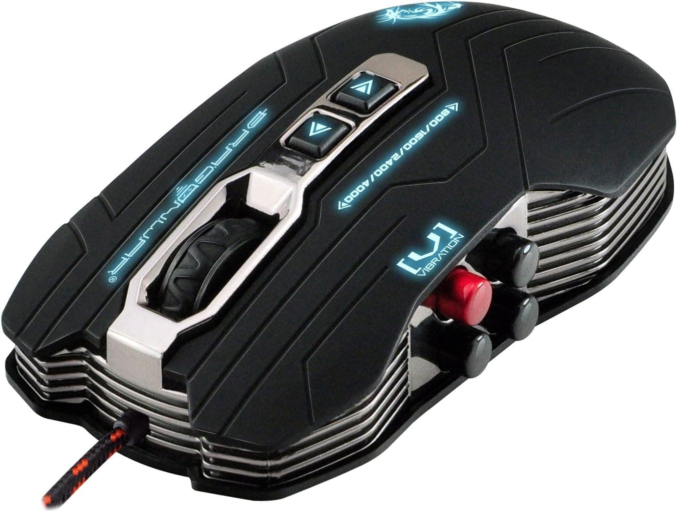 Dragonwar ELE-G15 Gaia Blue Sensor Computer PC Game 4000 DPI Professional Wired Gaming Mouse