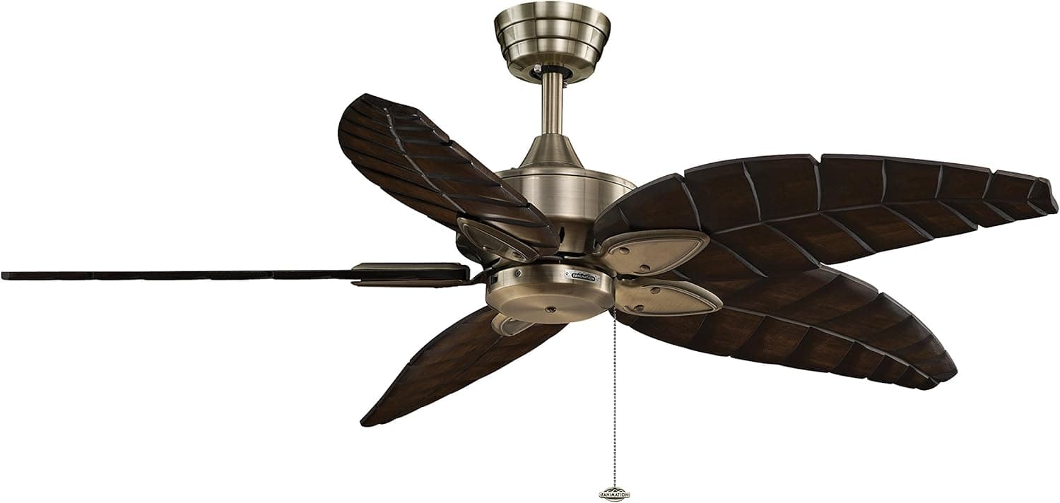 Fanimation MA7500AB-220 Tropical/British Colonial Motor from Windpointe Collection Finish, 8.50 inches, 0, Antique Brass