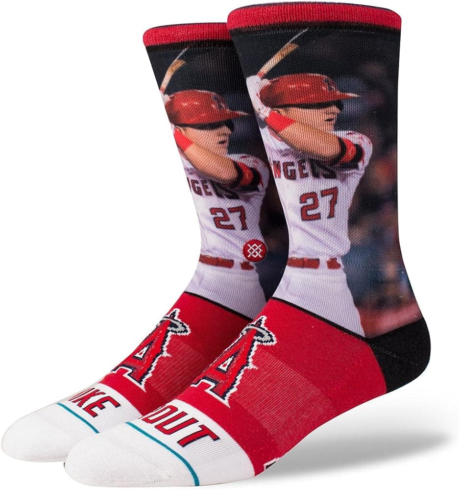 Stance Men's Mike Trout Socks Red L