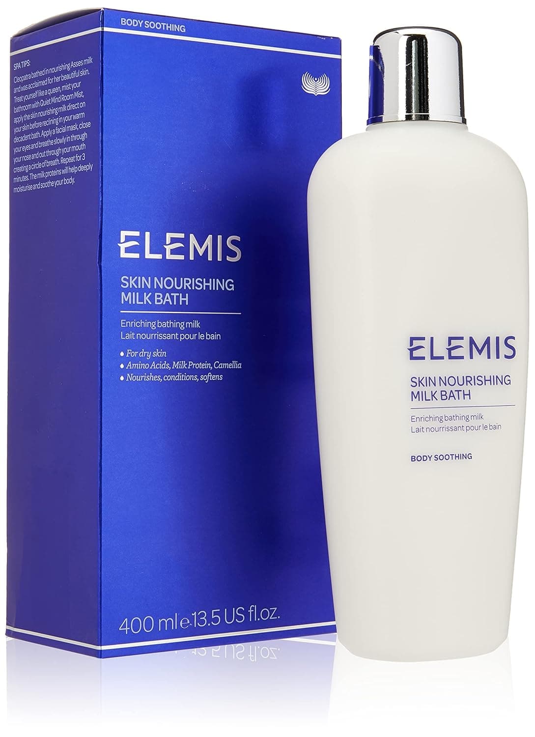 ELEMIS Skin Nourishing Milk Bath | Creamy Bathing Milk Enriches, Conditions and Softens Extra Dry Skin with Camellia Oil and Oat Extract | 13.5 Fl Oz
