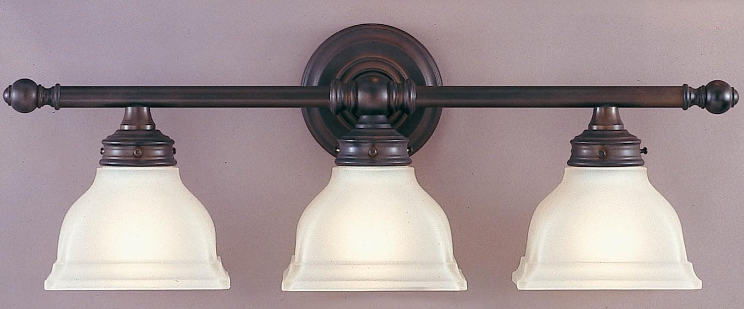 Feiss VS7703-ORB, New London Reversible Glass Wall Vanity Lighting, 2LT, 200 Watts, Bronze