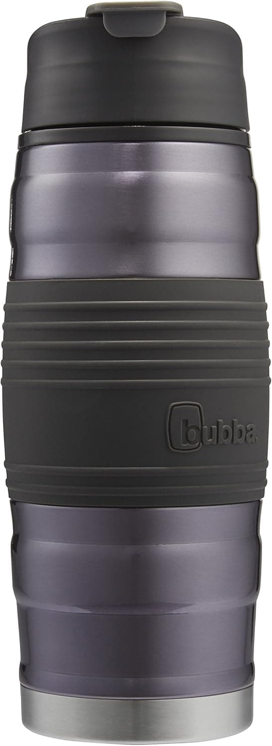 bubba Hero Dual-Wall Vacuum-Insulated Stainless Steel Tumbler with Grip, 16 oz., Fresh Violet