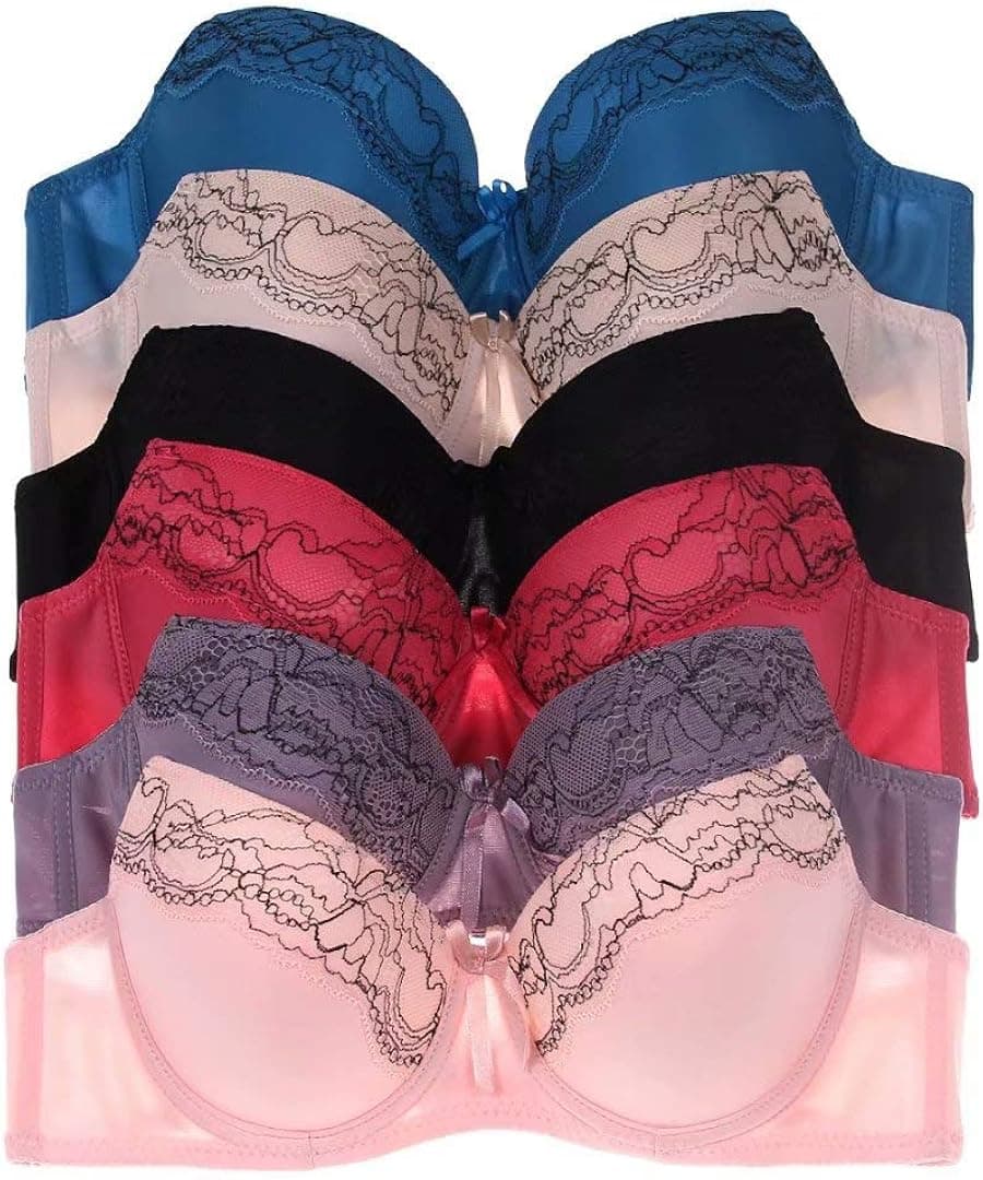 W L INTIMATES Bras for Women Pack of 6 Underwire Bra Women's Everyday Bra