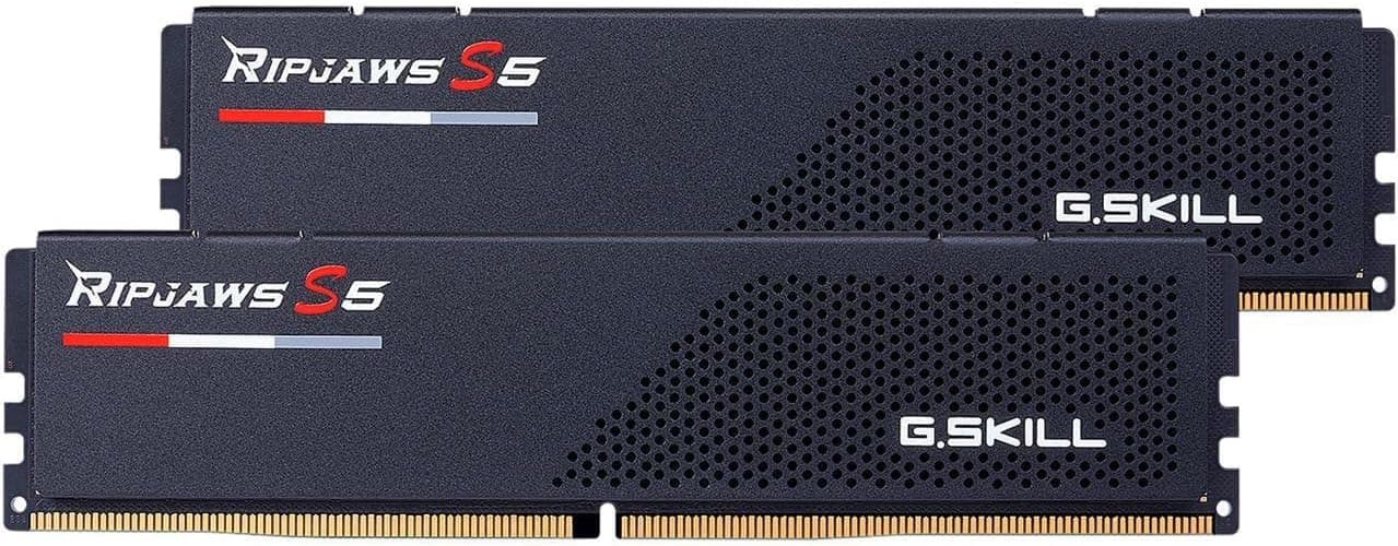 G.Skill RipJaws S5 Series (Intel XMP) 32GB (2 x 16GB) 288-Pin SDRAM DDR5 6000 CL30-40-40-96 1.35V Dual Channel Desktop Memory F5-6000J3040F16GA2-RS5K (Matte Black)