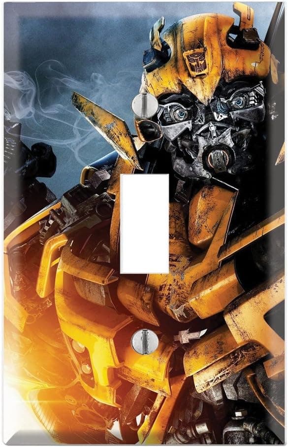Single Toggle Wall Switch Cover Plate Decor Wallplate - Transformers Bumblebee