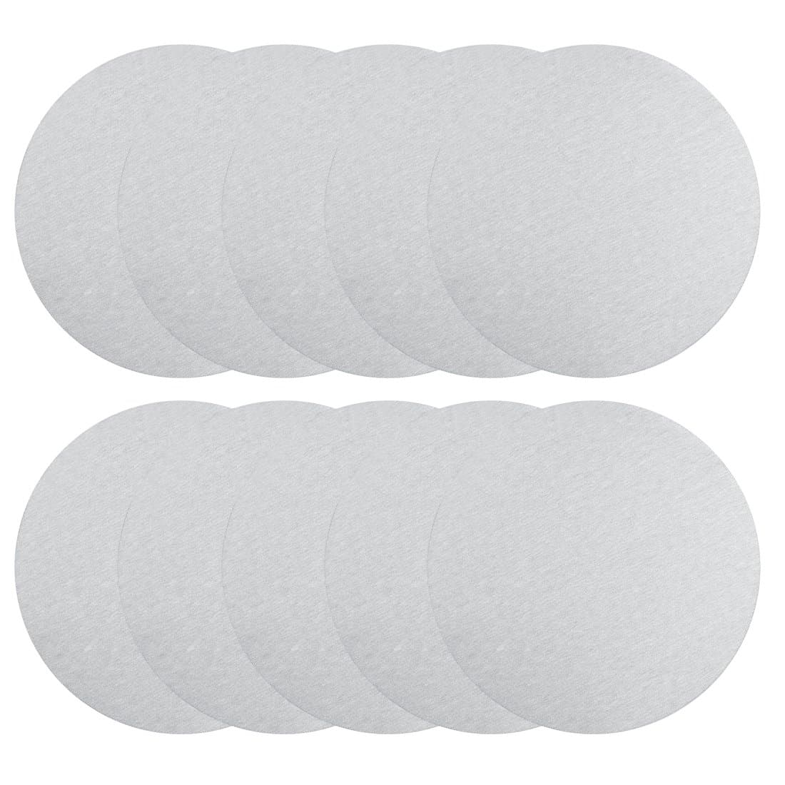 uxcell 10 Pcs 6-Inch Aluminum Oxide White Dry Hook and Loop Sanding Discs Flocking Sandpaper 400 Grit