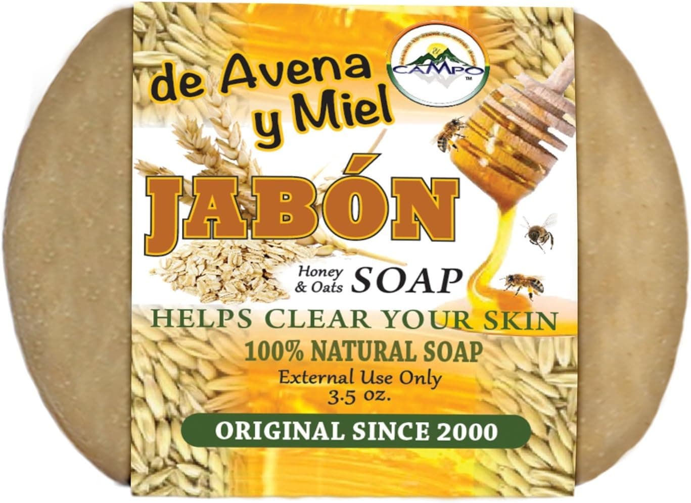 El Campo Jabon De Avena Y Miel (Oatmeal and Honey Soap) 12 Bars $14.99 Use Once and See The Difference
