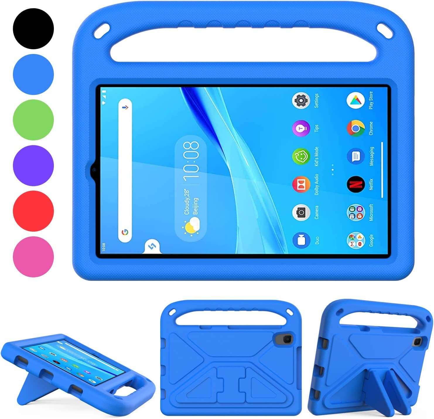GOZOPO Kids Case for Lenovo Tab M8 Tablet 3rd Gen/Tab M8 HD LTE/Smart Tab M8/ Tab M8 FHD, Lightweight Shockproof Handle Stand Cover for Lenovo Tab M8 Case 8.0 Inch (TB-8505,TB-8506,TB-8705) -Blue