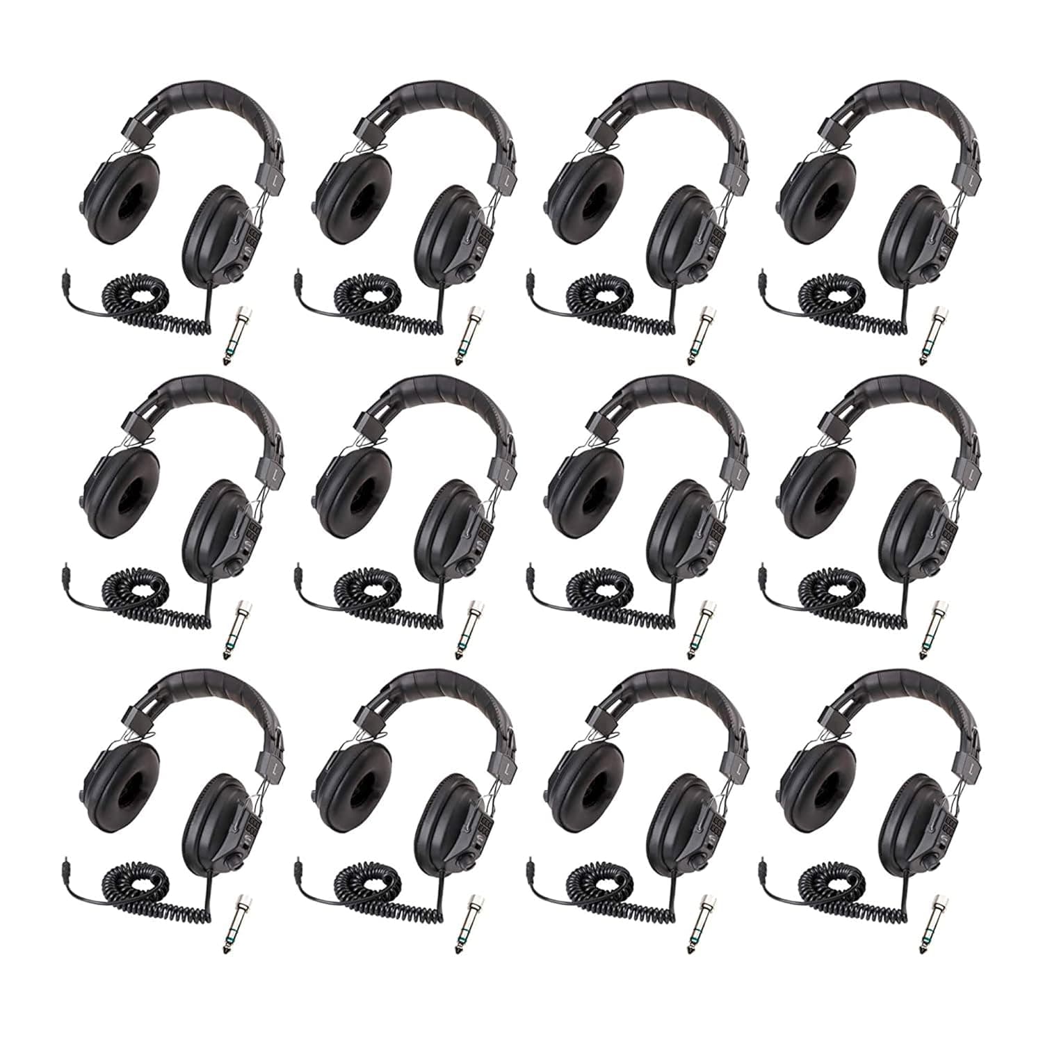 Califone 3068AV Switchable Stereo/Mono Headphones 12-Pack Bundle