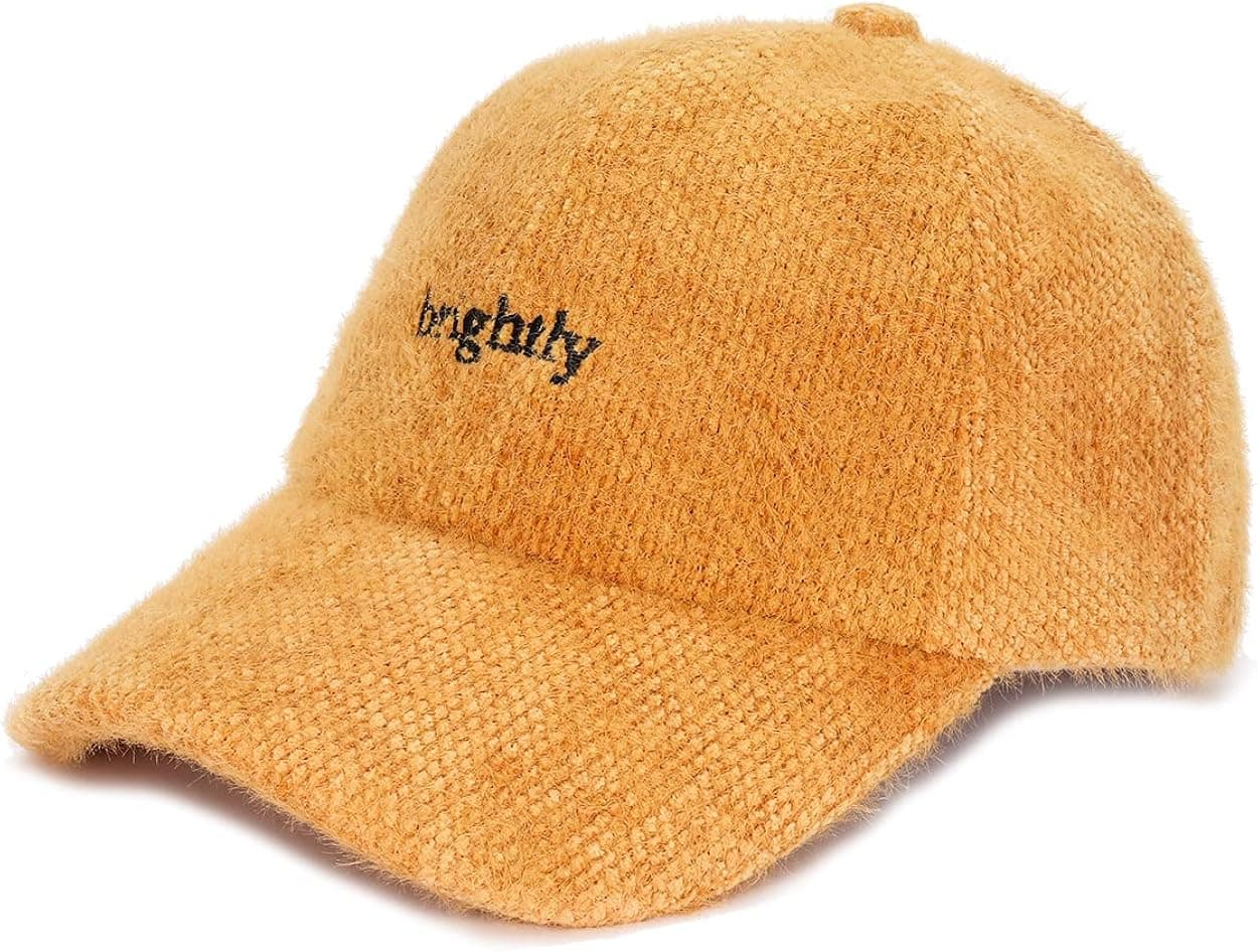 Lamb Wool Baseball Cap for Women Teddy Fleece Sports Hats Comfortable Warm Winter Outdoor Embroidery Sun Hats