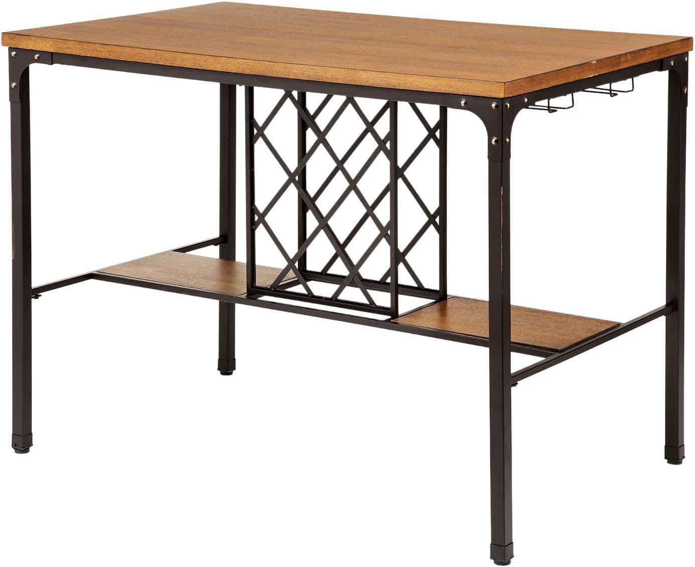 ACME Dora Oak and Metal Counter Height Table