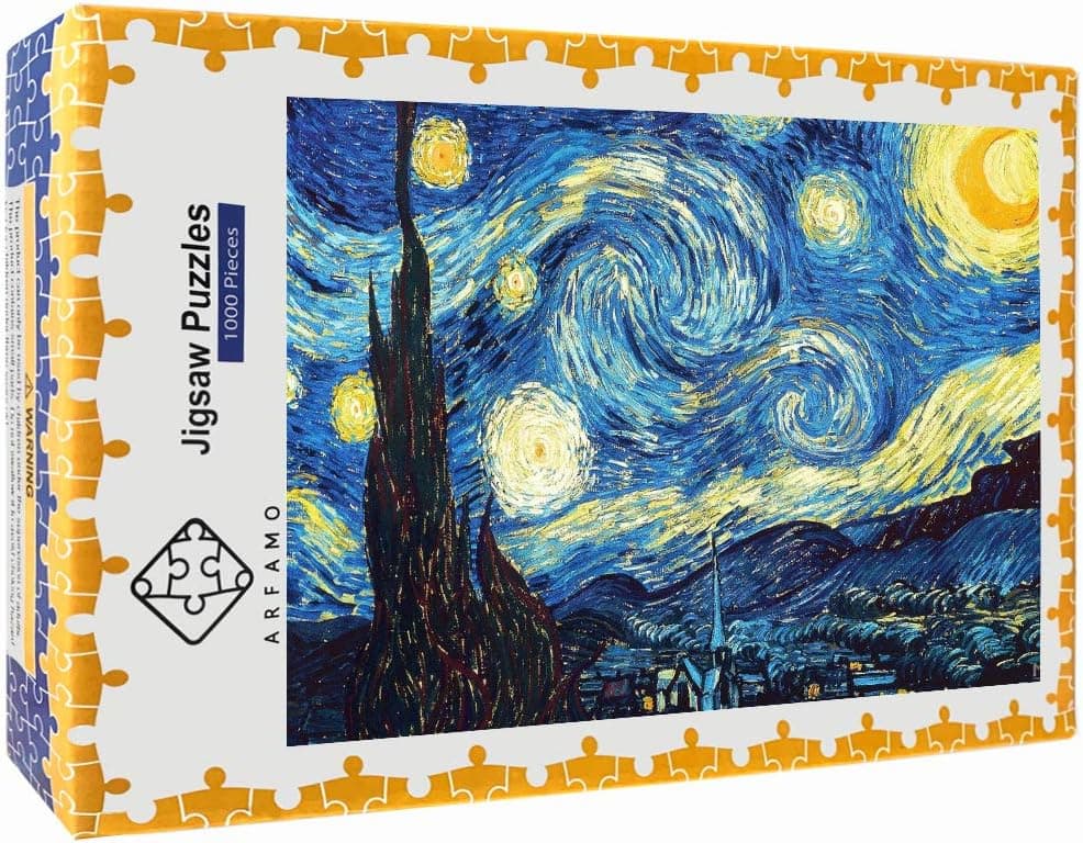 Puzzles for Adults 1000 Piece Jigsaw Puzzles Paper Van Gogh Starry Sky Landscape New Puzzle Game DIY Mural Educational Game Toys Gift