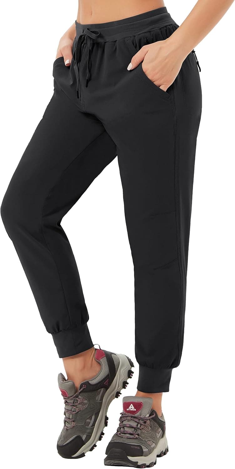 SPECIALMAGIC Women's Hiking Pants Lightweight Water Resistant Cargo Joggers Quick Dry Outdoor Casual Running Pants Zipper
