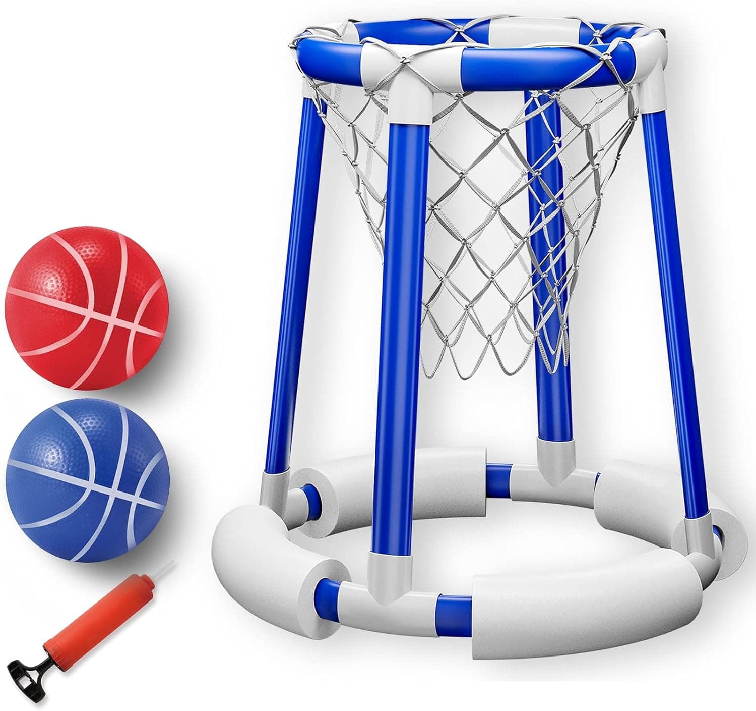 HAHAKEE Pool Basketball Hoop,Swimming Pool for Kids & Adults,Great Choice in Summer Water Play,Include 2 Balls and 1 Pump…