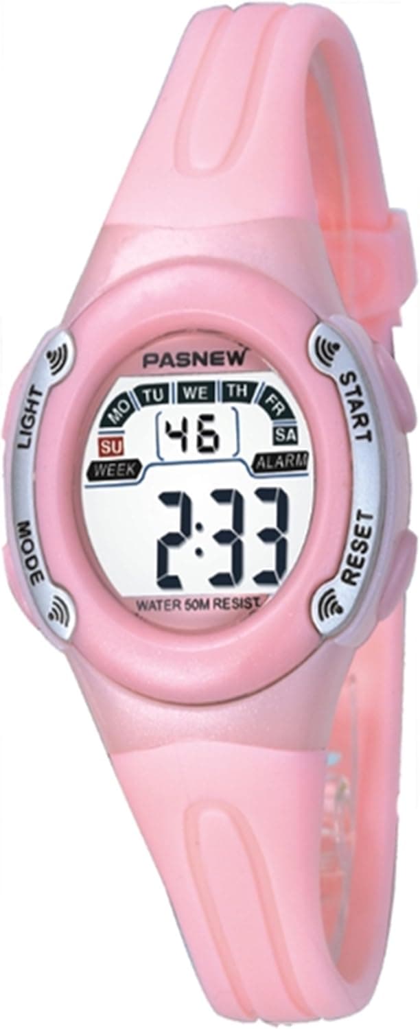 PASNEW Water-proof Children Girls Sport Watch N2 (Pink)