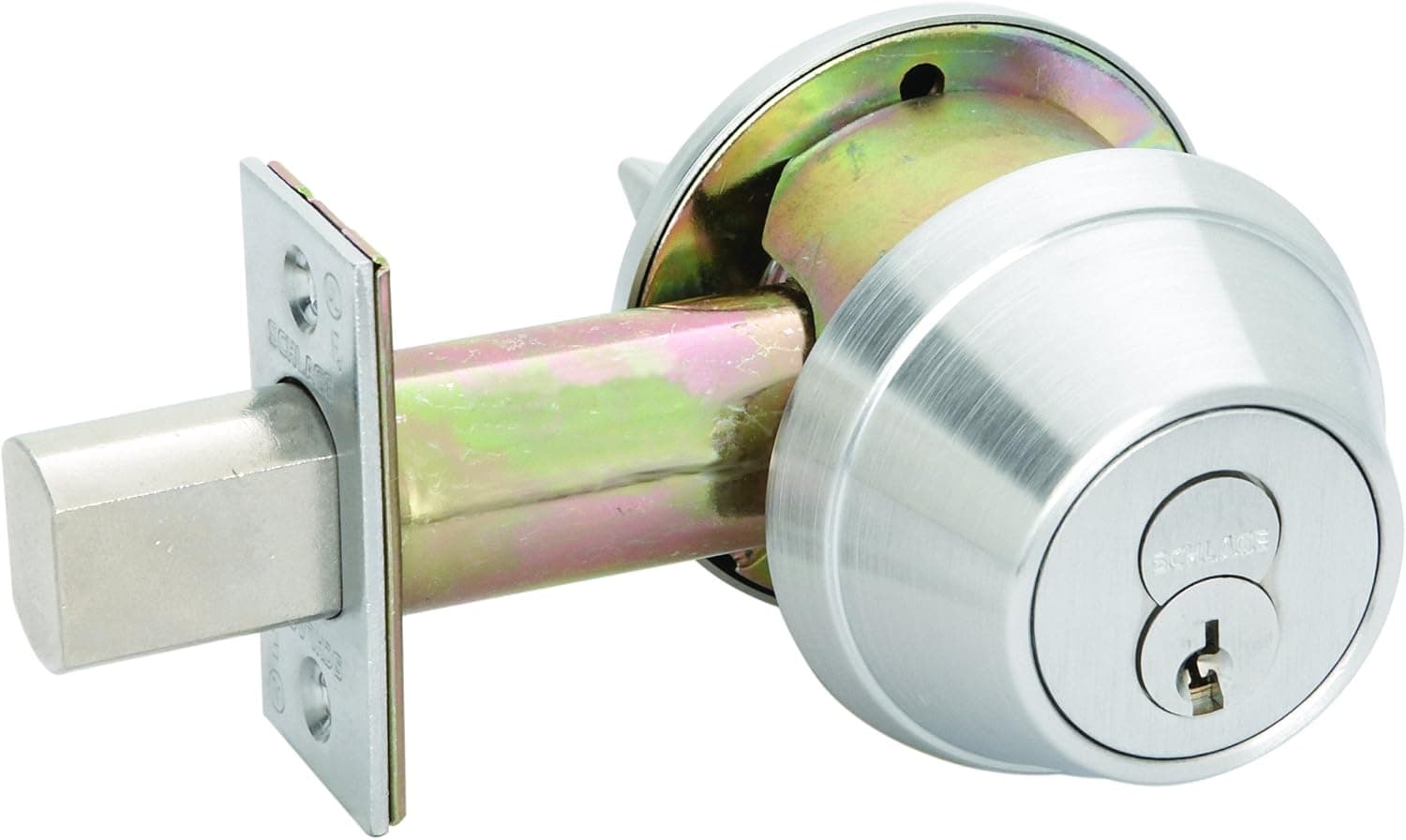 Schlage B660BD 626 (SFIC) B600 Series B600 Grade 1 Deadbolt Lock, Single Cylinder Function, Small Format Interchangeable Core, Satin Chrome Finish