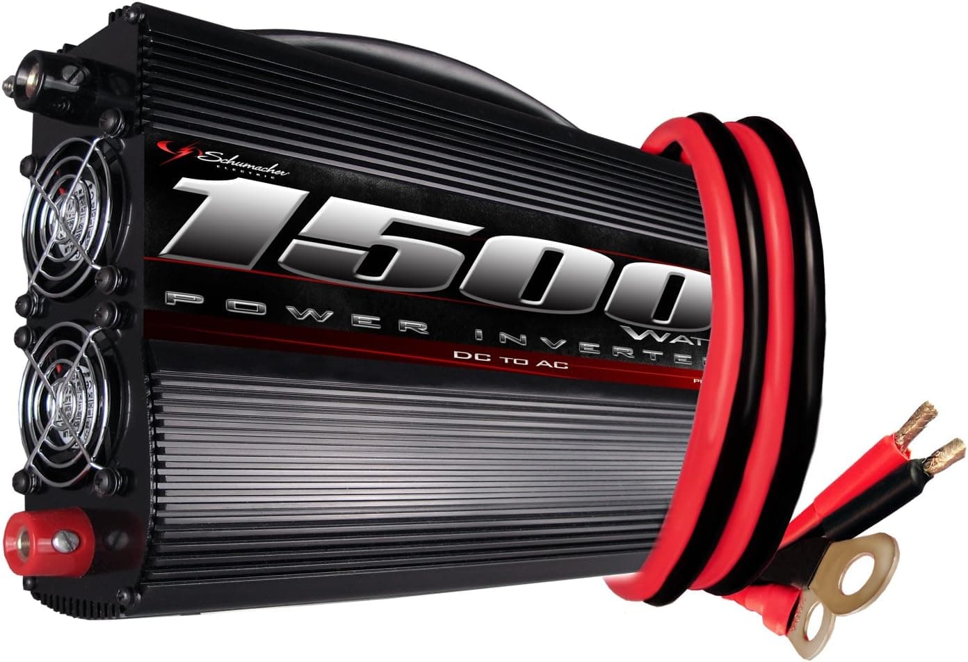 Schumacher PI-1500 '1500W' 12V Continuous Power Inverter with Dual GFCI 115V Outlets