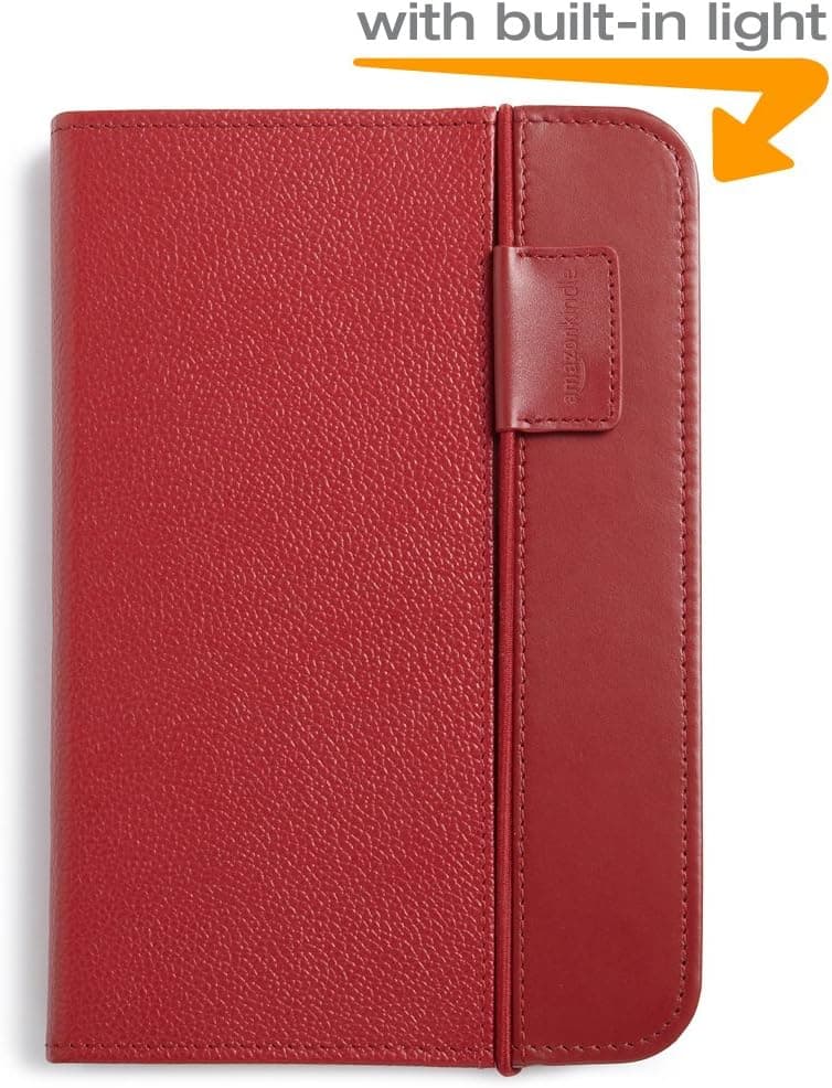 Kindle Lighted Leather Cover, Burgundy Red (Fits Kindle Keyboard)
