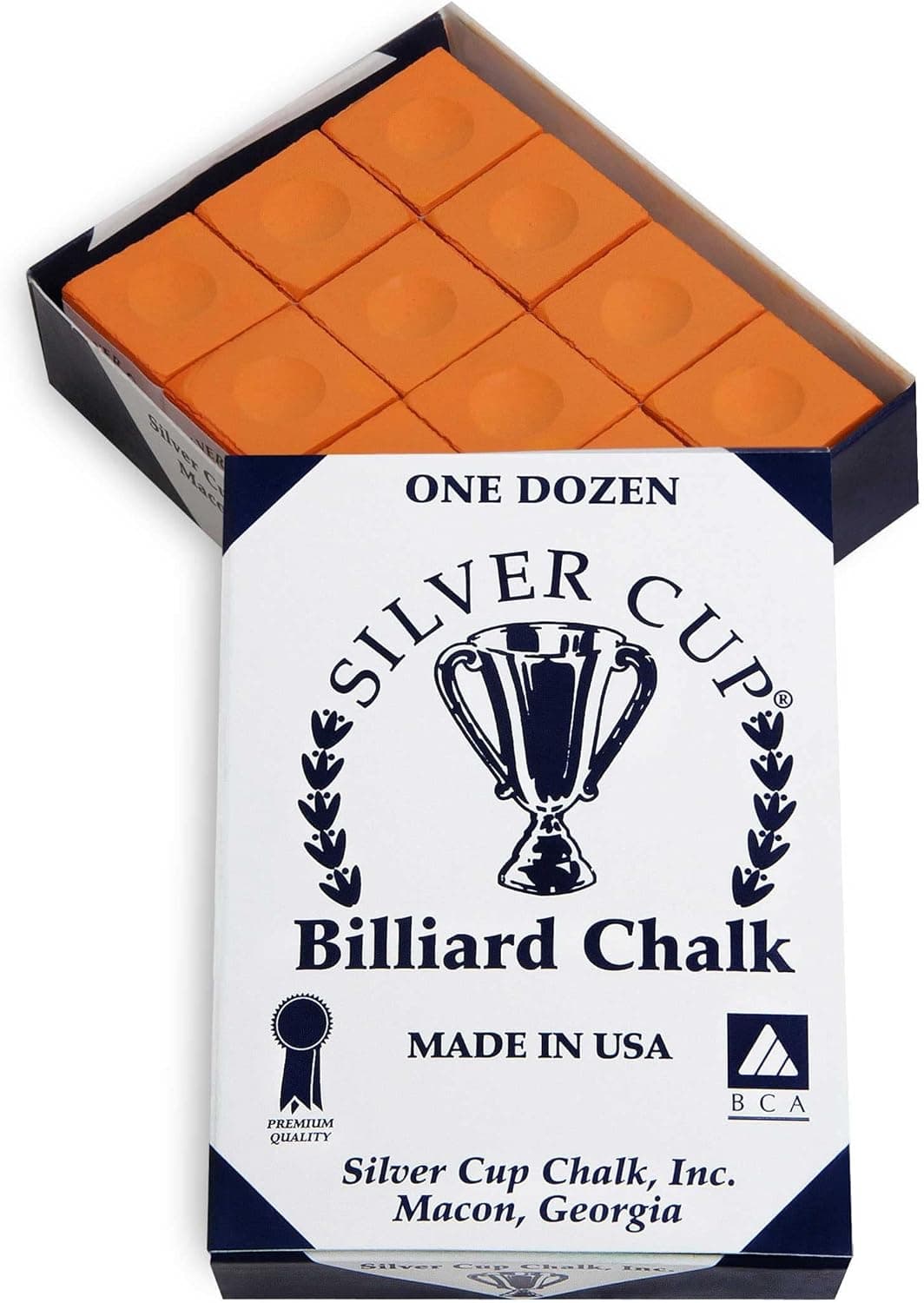 Silver Cup Billiard Chalk - ONE Dozen