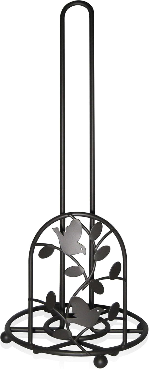 Home Basics PH10975 Birdsong Collection Paper Towel Holder, Brown