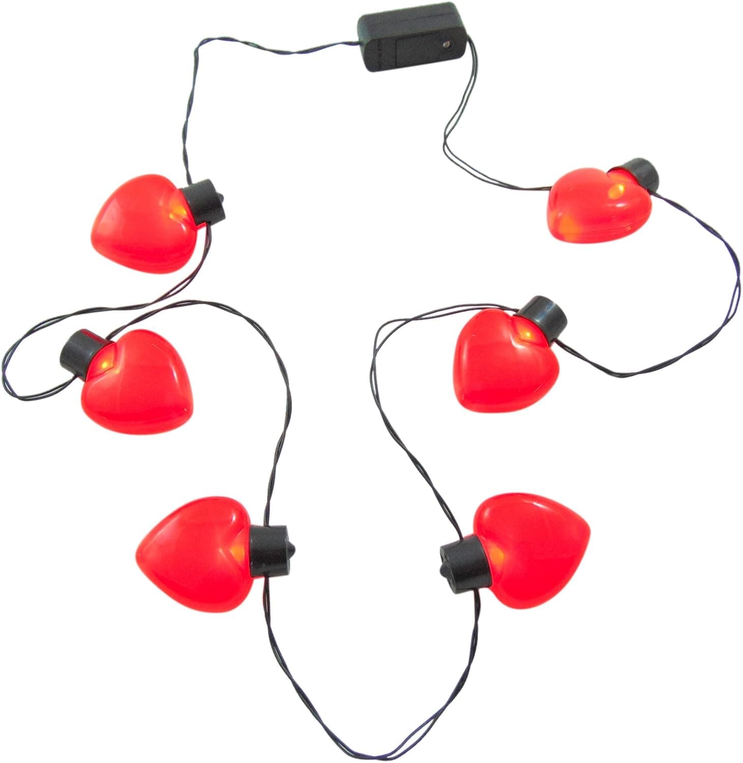 Light Up Hearts Valentines Day Necklace Large Heart Strand Party Wear