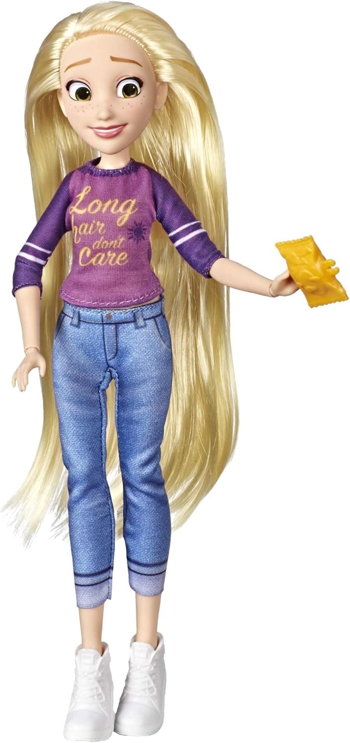 Disney Princess Comfy Squad Rapunzel, Ralph Breaks The Internet Movie Doll with Comfy Clothes and Accessories