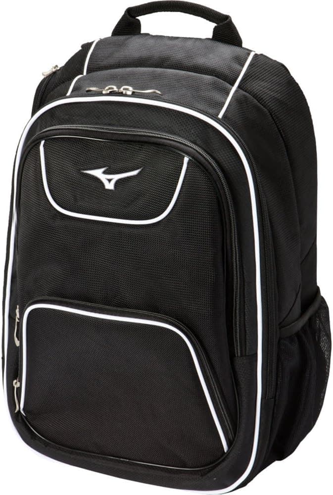 Mizuno Coaches Backpack (Black, 13x19x8-Inch)