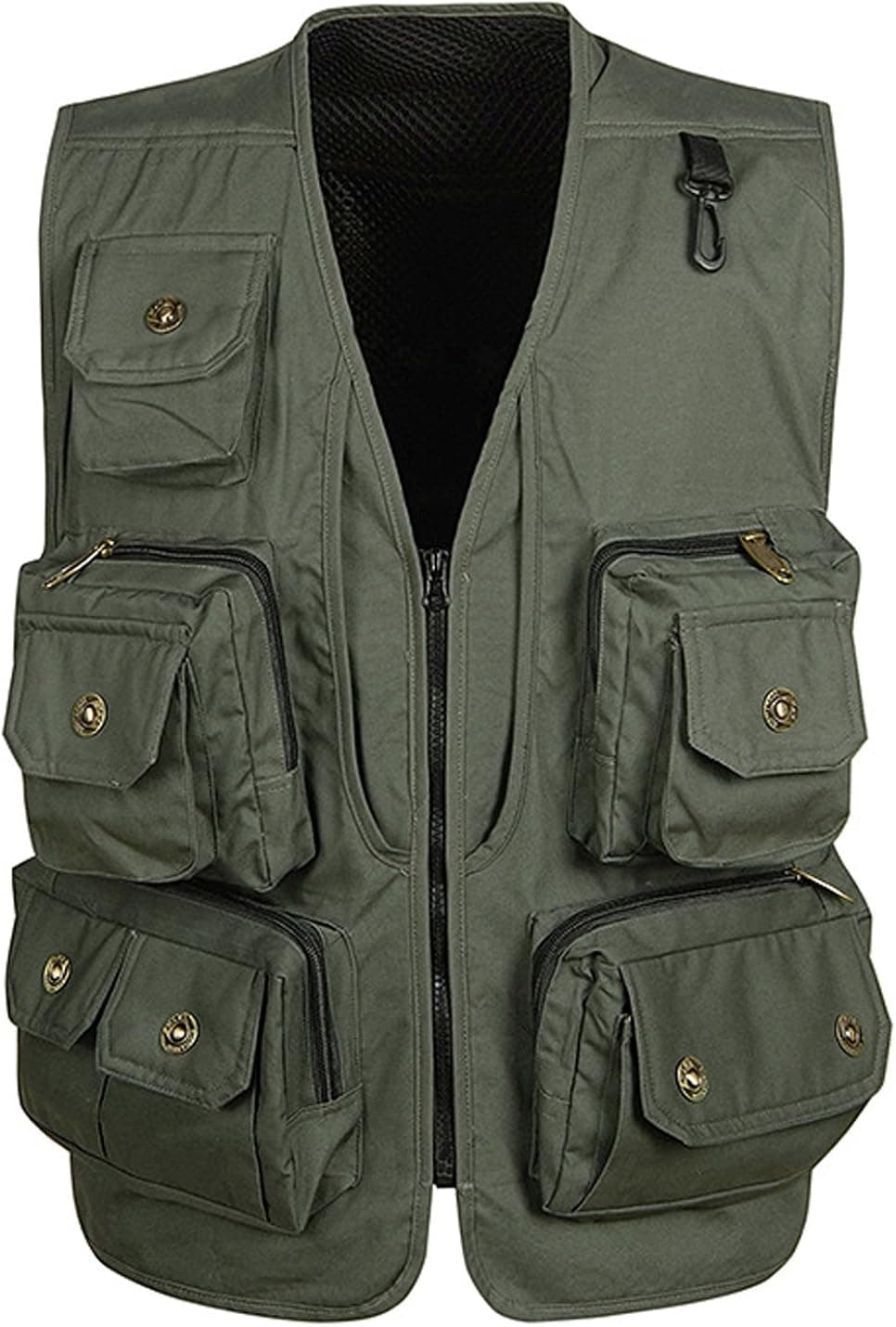 Flygo Men's Outdoor Work Utility Fishing Hunting Photography Travel Vest with Multiple Pockets