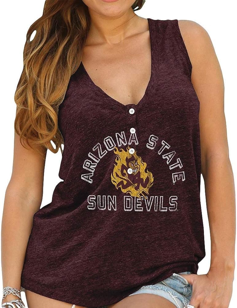 Elite Fan Shop NCAA Women's Relaxed Henley Tank