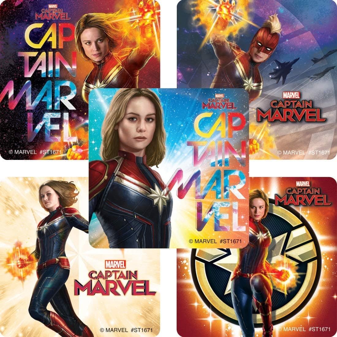 Captain Marvel Movie Stickers - Prizes and Giveaways - 100 per Pack