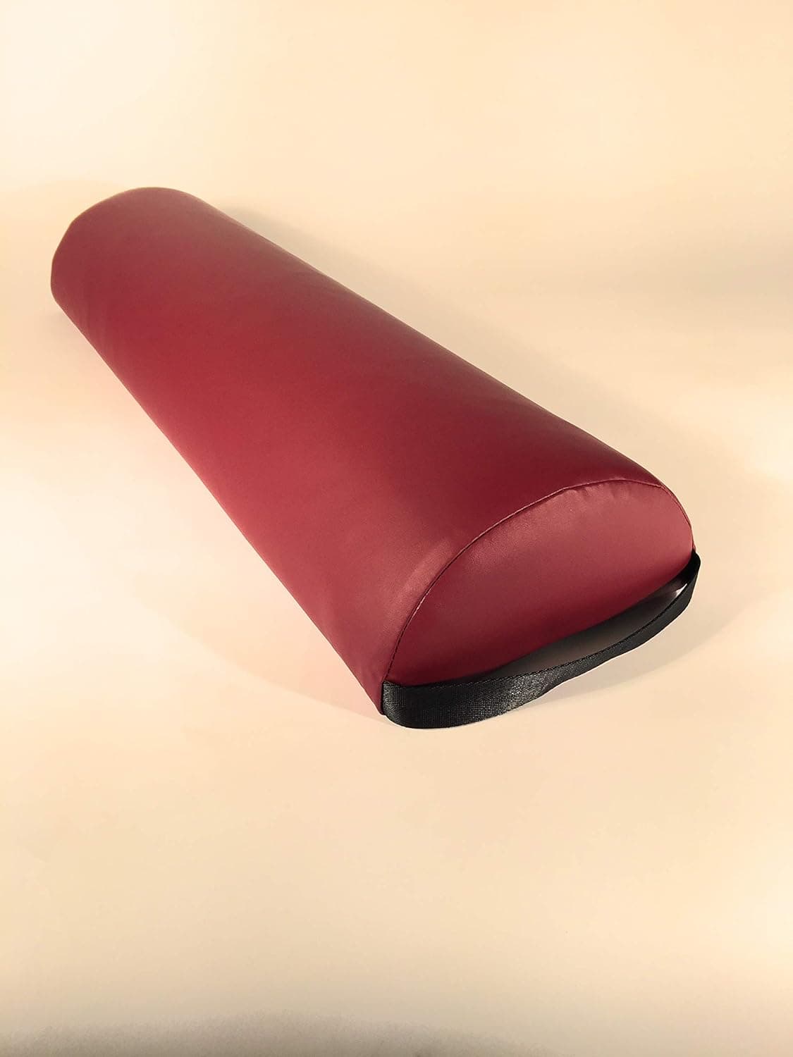 NRG Jumbo Half Round Bolster - Extra Large Massage Table and Spa Bed Pillow Cushion - Positioning Bolster with Carrying Strap - CFC Free Foam, PVC Free Vinyl Cover - 8 x 4 x 26 Inches -Color: Burgundy
