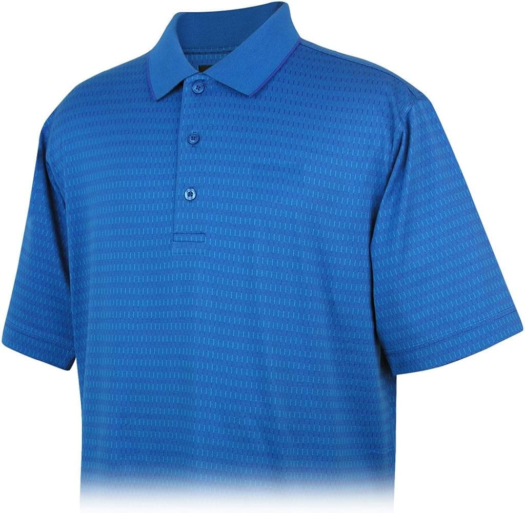 Monterey Club Men's Pima Cotton Jacquard Polo Shirt #1421