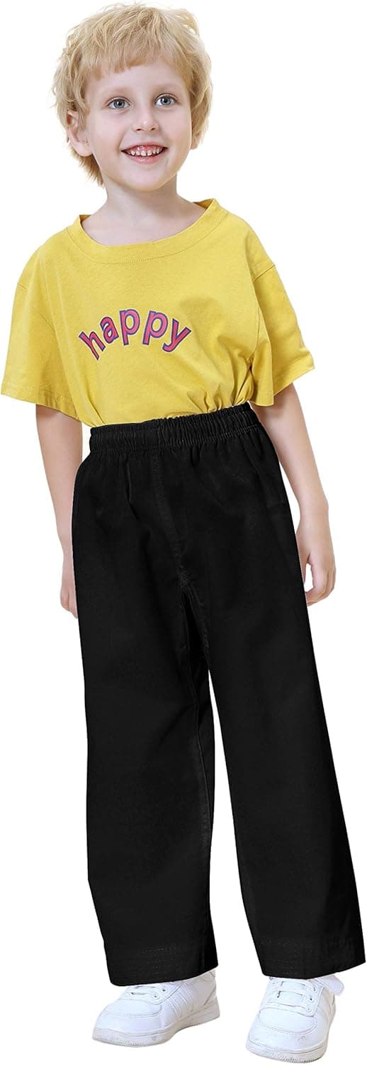 TOPTIE Adult Kids Karate Pants Martial Arts Pants Student Karate Gi Pants