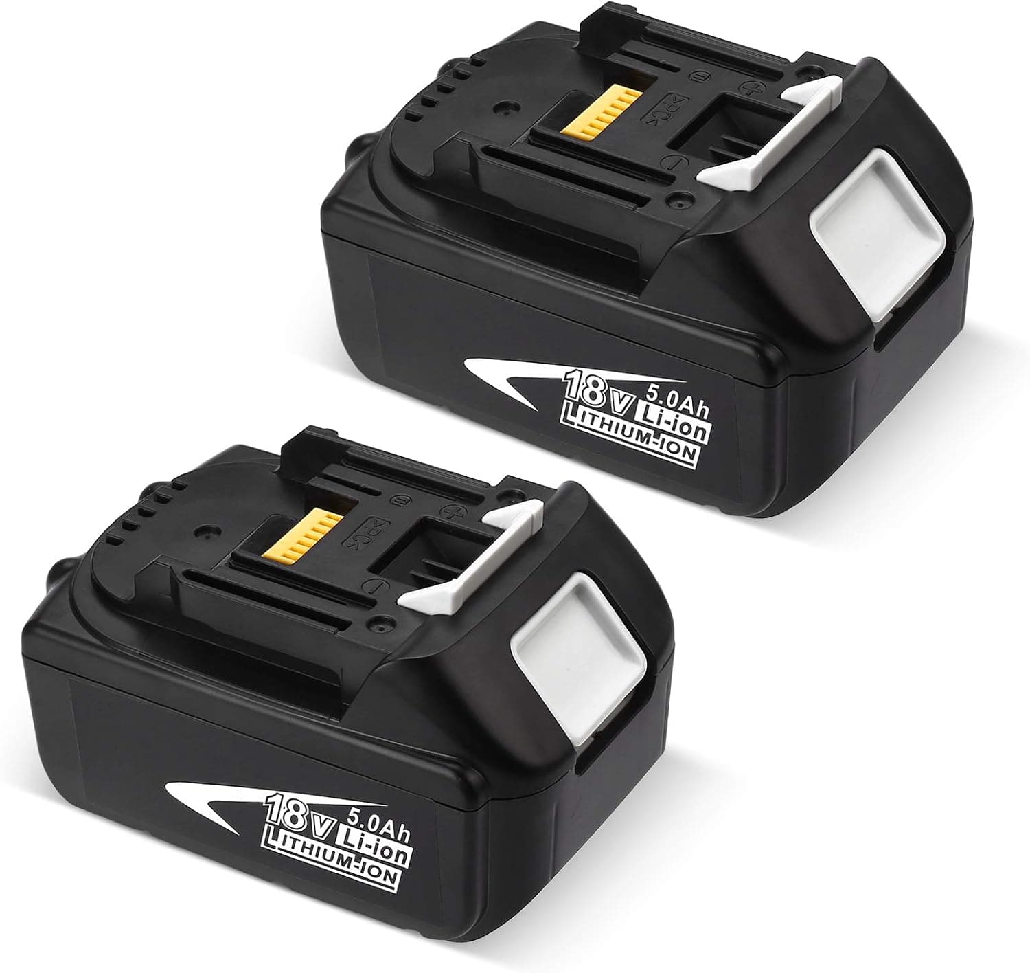 2 Packs 5000mAh BL1830B-2 Lithium-ion Battery Compatible with Makita 18V Battery for BL1850 BL1840 BL1850B-2 BL1830 BL1845 BL1815 BL1820 BL1860B LXT-400 for 18 Volt Cordless Power Tools Batteries