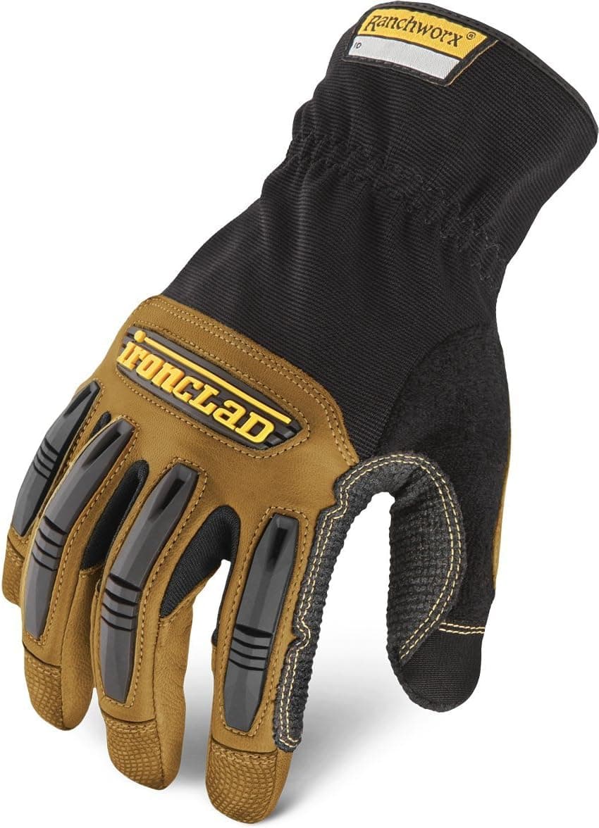 Ironclad mens Work Glove RANCHWORX , Brown/Black, Small Pack of 1 US