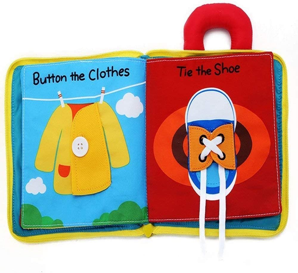 beiens Quiet Book for Baby 1-3 Ages for Cloth Soft Baby Book Touch and Feel Toys, Activity Busy Book, Activity Book, Sensory Book、Identify Skill Boys and Girls
