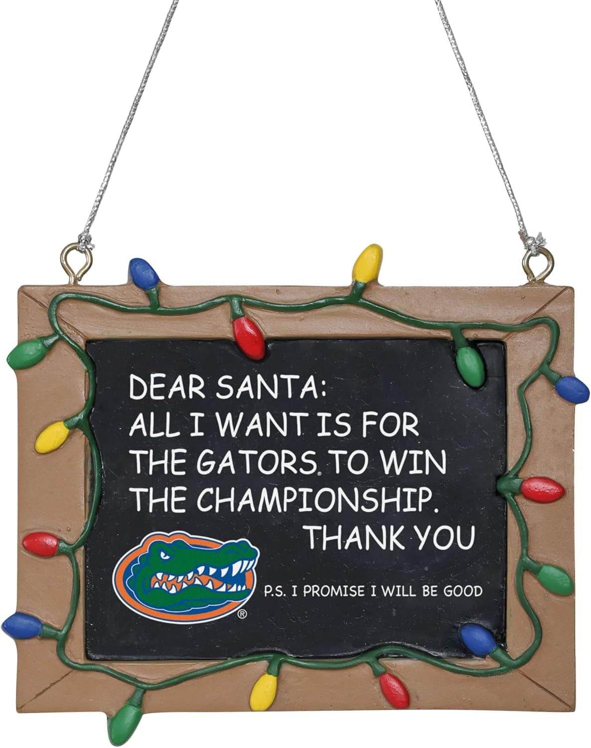 FOCO NCAA Resin Holiday Christmas Chalkboard Sign Ornament