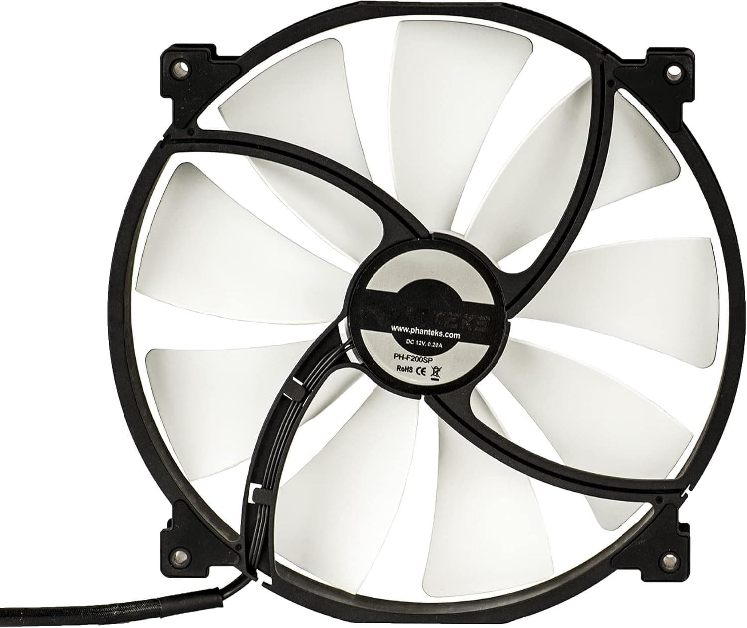 Phanteks 850RPM Case Fan Blades 20030mm Fan Retail Cooling PH-F200SP_BK Black White
