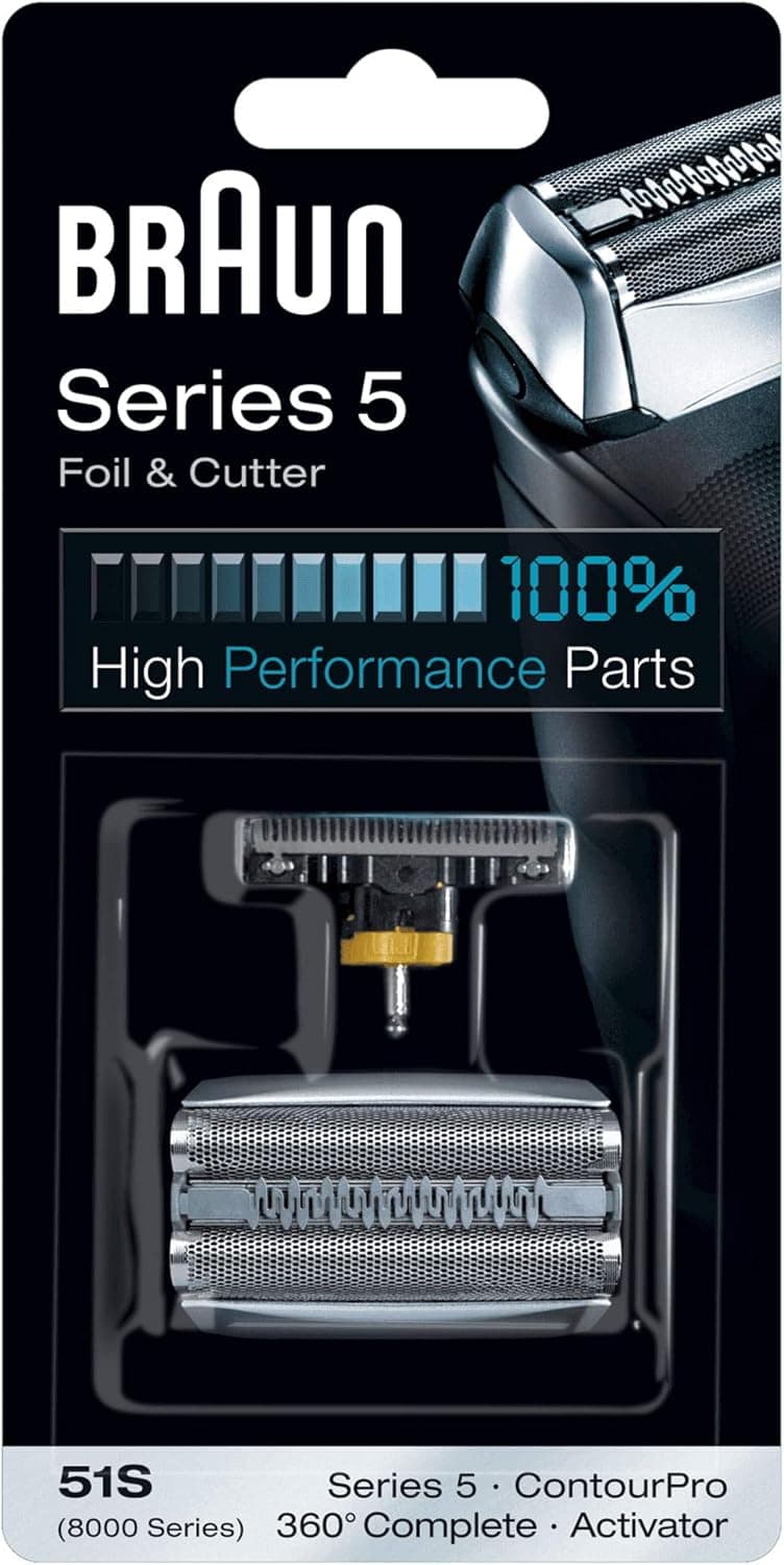 Braun 5S Series 5 Electric Shaver Replacement Foil & Cassette Cartridge, Silver